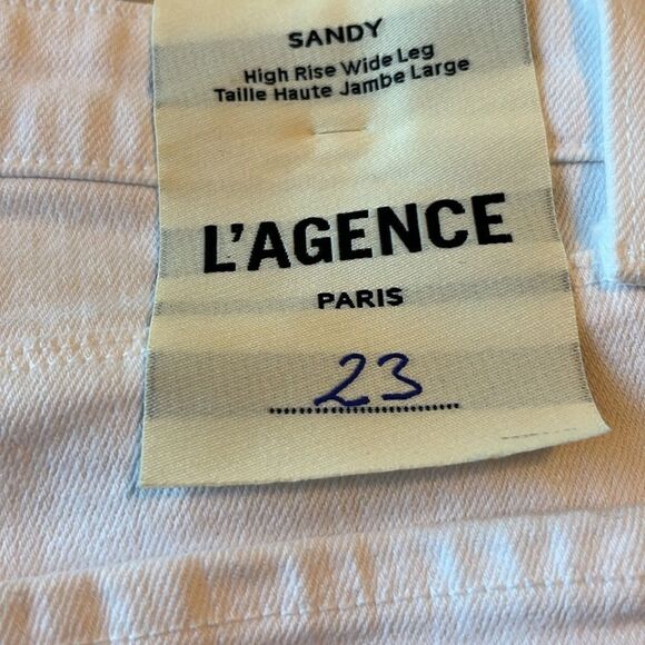 L'agence Jeans L’agence Sandy High Rise Wide Leg Jeans size 23 $275.00 - Picture 6 of 7